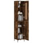 vidaXL Credenza Rovere Fumo 34,5x34x180 cm in Legno Multistrato vidaXL Credenza Rovere Fumo 34,5x34x180 cm in Legno Multistrato