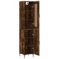 vidaXL Credenza Rovere Fumo 34,5x34x180 cm in Legno Multistrato vidaXL Credenza Rovere Fumo 34,5x34x180 cm in Legno Multistrato