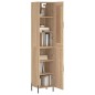 vidaXL Credenza Rovere Sonoma 34,5x34x180 cm in Legno Multistrato vidaXL Credenza Rovere Sonoma 34,5x34x180 cm in Legno Multistrato