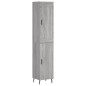 vidaXL Credenza Grigio Sonoma 34,5x34x180 cm in Legno Multistrato vidaXL Credenza Grigio Sonoma 34,5x34x180 cm in Legno Multistrato