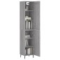 vidaXL Credenza Grigio Sonoma 34,5x34x180 cm in Legno Multistrato vidaXL Credenza Grigio Sonoma 34,5x34x180 cm in Legno Multistrato