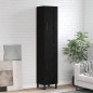 vidaXL Credenza Nera 34,5x34x180 cm in Legno Multistrato vidaXL Credenza Nera 34,5x34x180 cm in Legno Multistrato