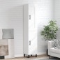 vidaXL Credenza 34,5x34x180 cm in Legno Multistrato Bianco Lucido vidaXL Credenza 34,5x34x180 cm in Legno Multistrato Bianco Lucido