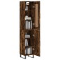 vidaXL Credenza Rovere Fumo 34,5x34x180 cm in Legno Multistrato vidaXL Credenza Rovere Fumo 34,5x34x180 cm in Legno Multistrato