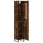 vidaXL Credenza Rovere Fumo 34,5x34x180 cm in Legno Multistrato vidaXL Credenza Rovere Fumo 34,5x34x180 cm in Legno Multistrato