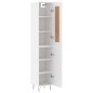 vidaXL Credenza Bianca 34,5x34x180 cm in Legno Multistrato vidaXL Credenza Bianca 34,5x34x180 cm in Legno Multistrato