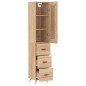 vidaXL Credenza Rovere Sonoma 34,5x34x180 cm in Legno Multistrato vidaXL Credenza Rovere Sonoma 34,5x34x180 cm in Legno Multistrato