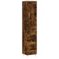 vidaXL Credenza Rovere Fumo 34,5x34x180 cm in Legno Multistrato vidaXL Credenza Rovere Fumo 34,5x34x180 cm in Legno Multistrato