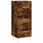vidaXL Credenza Rovere Fumo 34,5x34x180 cm in Legno Multistrato vidaXL Credenza Rovere Fumo 34,5x34x180 cm in Legno Multistrato