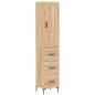 vidaXL Credenza Rovere Sonoma 34,5x34x180 cm in Legno Multistrato vidaXL Credenza Rovere Sonoma 34,5x34x180 cm in Legno Multistrato