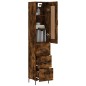 vidaXL Credenza Rovere Fumo 34,5x34x180 cm in Legno Multistrato vidaXL Credenza Rovere Fumo 34,5x34x180 cm in Legno Multistrato