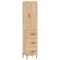 vidaXL Credenza Rovere Sonoma 34,5x34x180 cm in Legno Multistrato vidaXL Credenza Rovere Sonoma 34,5x34x180 cm in Legno Multistrato