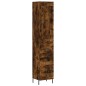 vidaXL Credenza Rovere Fumo 34,5x34x180 cm in Legno Multistrato vidaXL Credenza Rovere Fumo 34,5x34x180 cm in Legno Multistrato