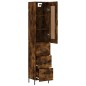 vidaXL Credenza Rovere Fumo 34,5x34x180 cm in Legno Multistrato vidaXL Credenza Rovere Fumo 34,5x34x180 cm in Legno Multistrato