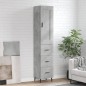 vidaXL Credenza Grigio Cemento 34,5x34x180 cm in Legno Multistrato vidaXL Credenza Grigio Cemento 34,5x34x180 cm in Legno Multistrato