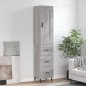 vidaXL Credenza Grigio Sonoma 34,5x34x180 cm in Legno Multistrato vidaXL Credenza Grigio Sonoma 34,5x34x180 cm in Legno Multistrato