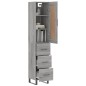 vidaXL Credenza Grigio Sonoma 34,5x34x180 cm in Legno Multistrato vidaXL Credenza Grigio Sonoma 34,5x34x180 cm in Legno Multistrato