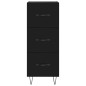 vidaXL Credenza Nera 34,5x34x180 cm in Legno Multistrato vidaXL Credenza Nera 34,5x34x180 cm in Legno Multistrato