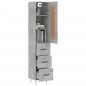 vidaXL Credenza Grigio Cemento 34,5x34x180 cm in Legno Multistrato vidaXL Credenza Grigio Cemento 34,5x34x180 cm in Legno Multistrato