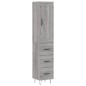 vidaXL Credenza Grigio Sonoma 34,5x34x180 cm in Legno Multistrato vidaXL Credenza Grigio Sonoma 34,5x34x180 cm in Legno Multistrato