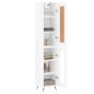 vidaXL Credenza 34,5x34x180 cm in Legno Multistrato Bianco Lucido vidaXL Credenza 34,5x34x180 cm in Legno Multistrato Bianco Lucido