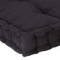 Cuscini per Pallet e Pavimento 2 pz in Cotone Nero Cuscini per Pallet e Pavimento 2 pz in Cotone Nero