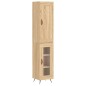vidaXL Credenza Rovere Sonoma 34,5x34x180 cm in Legno Multistrato