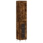 vidaXL Credenza Rovere Fumo 34,5x34x180 cm in Legno Multistrato vidaXL Credenza Rovere Fumo 34,5x34x180 cm in Legno Multistrato