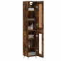 vidaXL Credenza Rovere Fumo 34,5x34x180 cm in Legno Multistrato vidaXL Credenza Rovere Fumo 34,5x34x180 cm in Legno Multistrato
