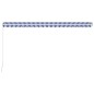 Tenda da Sole Retrattile Manuale 500x300 cm Blu e Bianca Tenda da Sole Retrattile Manuale 500x300 cm Blu e Bianca