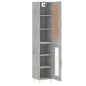 vidaXL Credenza Grigio Cemento 34,5x34x180 cm in Legno Multistrato vidaXL Credenza Grigio Cemento 34,5x34x180 cm in Legno Multistrato