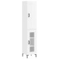 vidaXL Credenza 34,5x34x180 cm in Legno Multistrato Bianco Lucido vidaXL Credenza 34,5x34x180 cm in Legno Multistrato Bianco Lucido