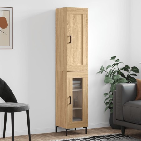 vidaXL Credenza Rovere Sonoma 34,5x34x180 cm in Legno Multistrato