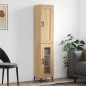 vidaXL Credenza Rovere Sonoma 34,5x34x180 cm in Legno Multistrato vidaXL Credenza Rovere Sonoma 34,5x34x180 cm in Legno Multistrato