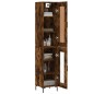 vidaXL Credenza Rovere Fumo 34,5x34x180 cm in Legno Multistrato vidaXL Credenza Rovere Fumo 34,5x34x180 cm in Legno Multistrato