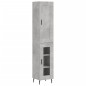 vidaXL Credenza Grigio Cemento 34,5x34x180 cm in Legno Multistrato vidaXL Credenza Grigio Cemento 34,5x34x180 cm in Legno Multistrato