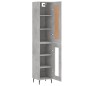 vidaXL Credenza Grigio Cemento 34,5x34x180 cm in Legno Multistrato vidaXL Credenza Grigio Cemento 34,5x34x180 cm in Legno Multistrato