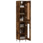 vidaXL Credenza Rovere Fumo 34,5x34x180 cm in Legno Multistrato vidaXL Credenza Rovere Fumo 34,5x34x180 cm in Legno Multistrato
