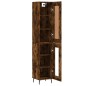 vidaXL Credenza Rovere Fumo 34,5x34x180 cm in Legno Multistrato vidaXL Credenza Rovere Fumo 34,5x34x180 cm in Legno Multistrato