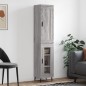 vidaXL Credenza Grigio Sonoma 34,5x34x180 cm in Legno Multistrato vidaXL Credenza Grigio Sonoma 34,5x34x180 cm in Legno Multistrato