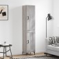 vidaXL Credenza Grigio Sonoma 34,5x34x180 cm in Legno Multistrato vidaXL Credenza Grigio Sonoma 34,5x34x180 cm in Legno Multistrato