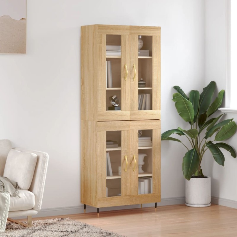 vidaXL Credenza Rovere Sonoma 69,5x34x180 cm in Legno Multistrato vidaXL Credenza Rovere Sonoma 69,5x34x180 cm in Legno Multistrato