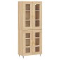 vidaXL Credenza Rovere Sonoma 69,5x34x180 cm in Legno Multistrato vidaXL Credenza Rovere Sonoma 69,5x34x180 cm in Legno Multistrato