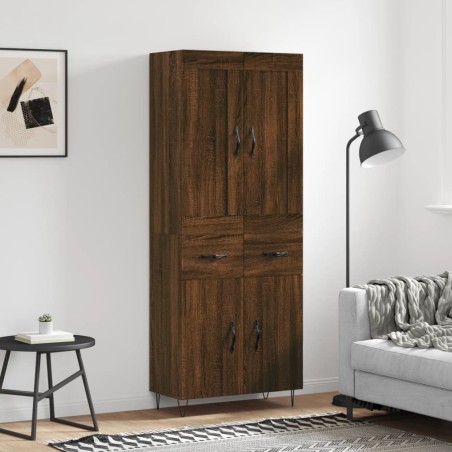 vidaXL Credenza Rovere Marrone 69,5x34x180 cm in Legno Multistrato