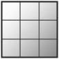 vidaXL Specchio da Parete Nero 60x60 cm in Metallo