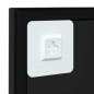 vidaXL Specchio da Parete Nero 60x60 cm in Metallo