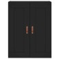 vidaXL Credenza Nera 69,5x34x180 cm in Legno Multistrato