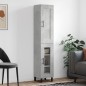 vidaXL Credenza Grigio Cemento 34,5x34x180 cm in Legno Multistrato vidaXL Credenza Grigio Cemento 34,5x34x180 cm in Legno Multistrato