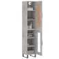 vidaXL Credenza Grigio Cemento 34,5x34x180 cm in Legno Multistrato vidaXL Credenza Grigio Cemento 34,5x34x180 cm in Legno Multistrato