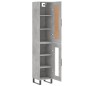 vidaXL Credenza Grigio Cemento 34,5x34x180 cm in Legno Multistrato vidaXL Credenza Grigio Cemento 34,5x34x180 cm in Legno Multistrato